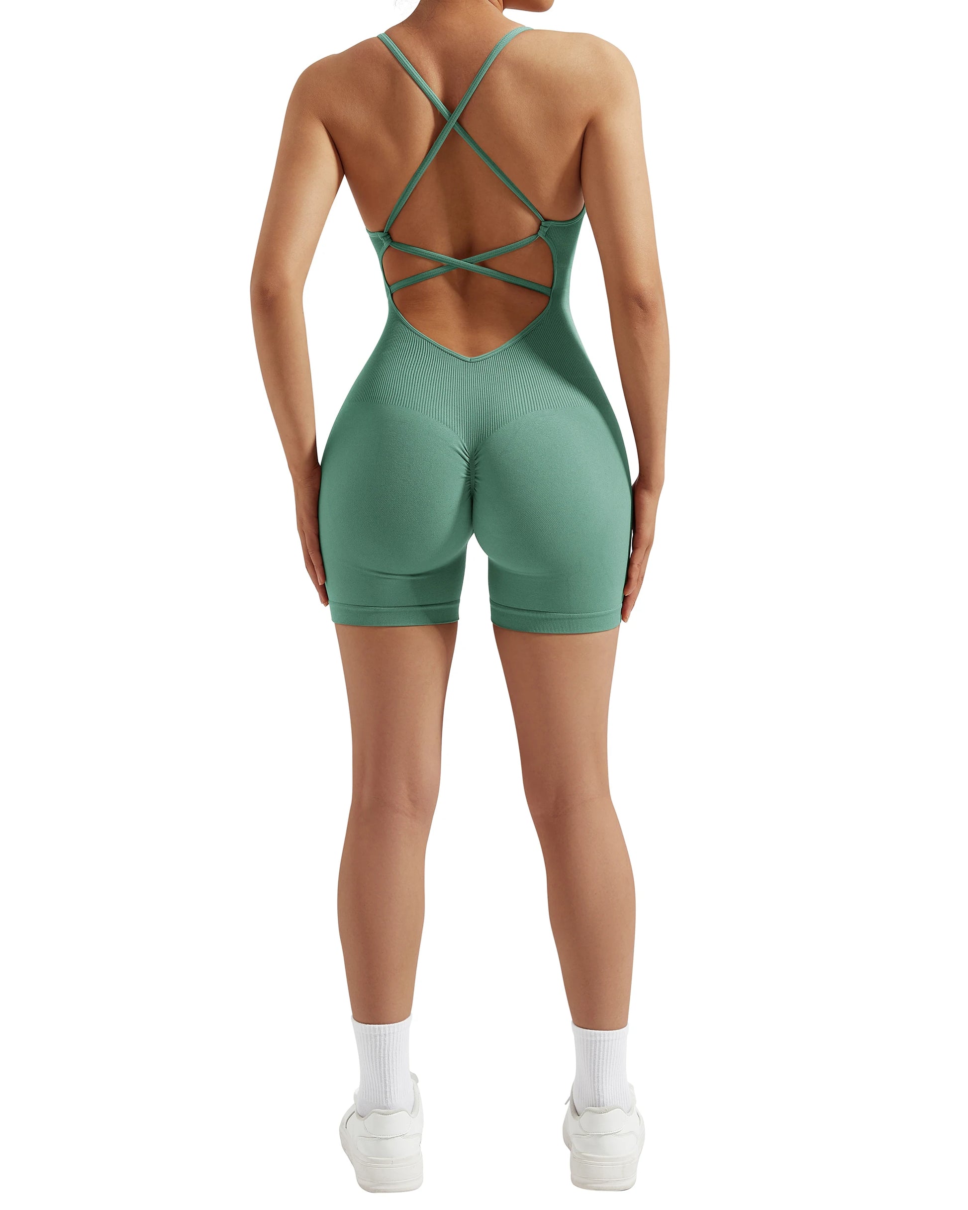 Women's Sexy Backless Tank Rompers Top Bodycon One Piece Halter Sleeveless Bodysuit Summer Sleeveless Short Jumpsuits Women