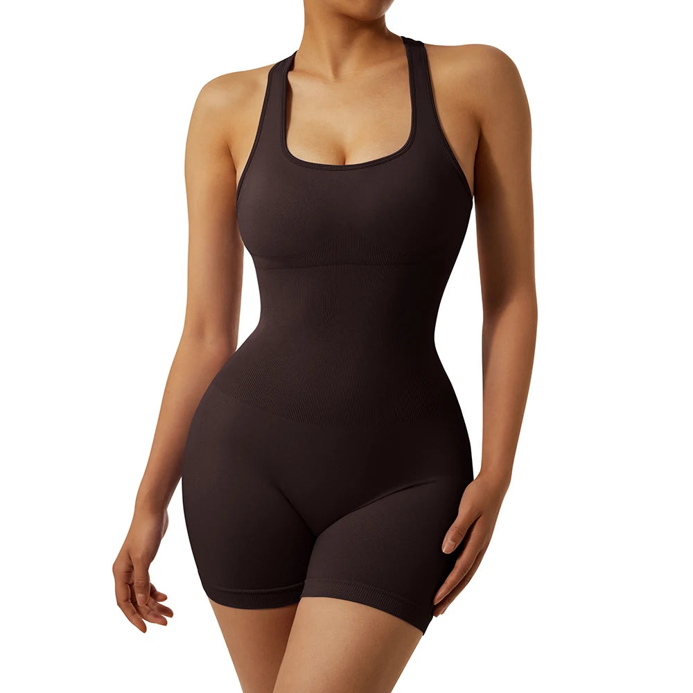 2024 Jumpsuits Women Yoga Shorts Female Sleeveless Sport Romper Bodysuits Summer Yoga Playsuits Skinny Gym Fitness Outfits