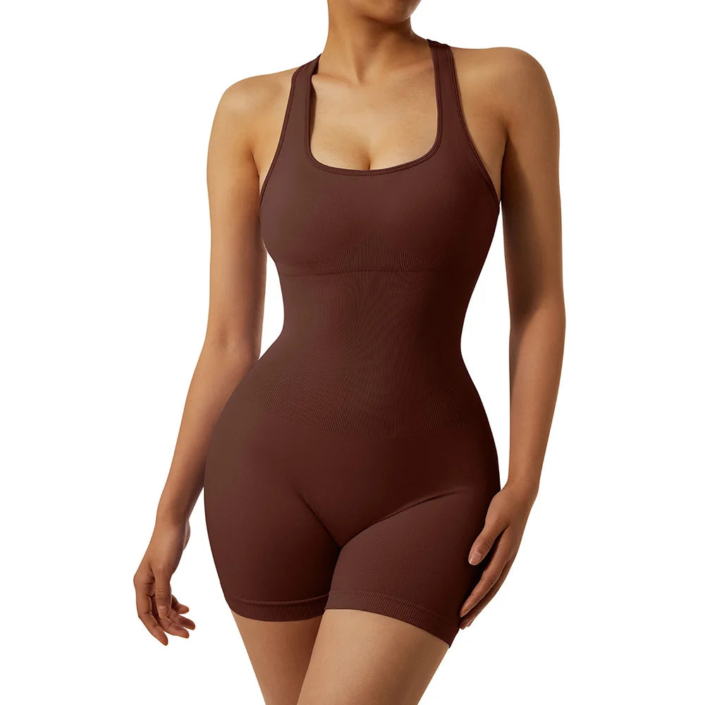 2024 Jumpsuits Women Yoga Shorts Female Sleeveless Sport Romper Bodysuits Summer Yoga Playsuits Skinny Gym Fitness Outfits