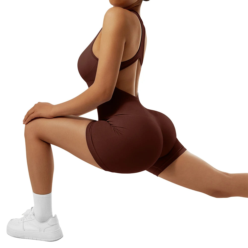 2024 Jumpsuits Women Yoga Shorts Female Sleeveless Sport Romper Bodysuits Summer Yoga Playsuits Skinny Gym Fitness Outfits