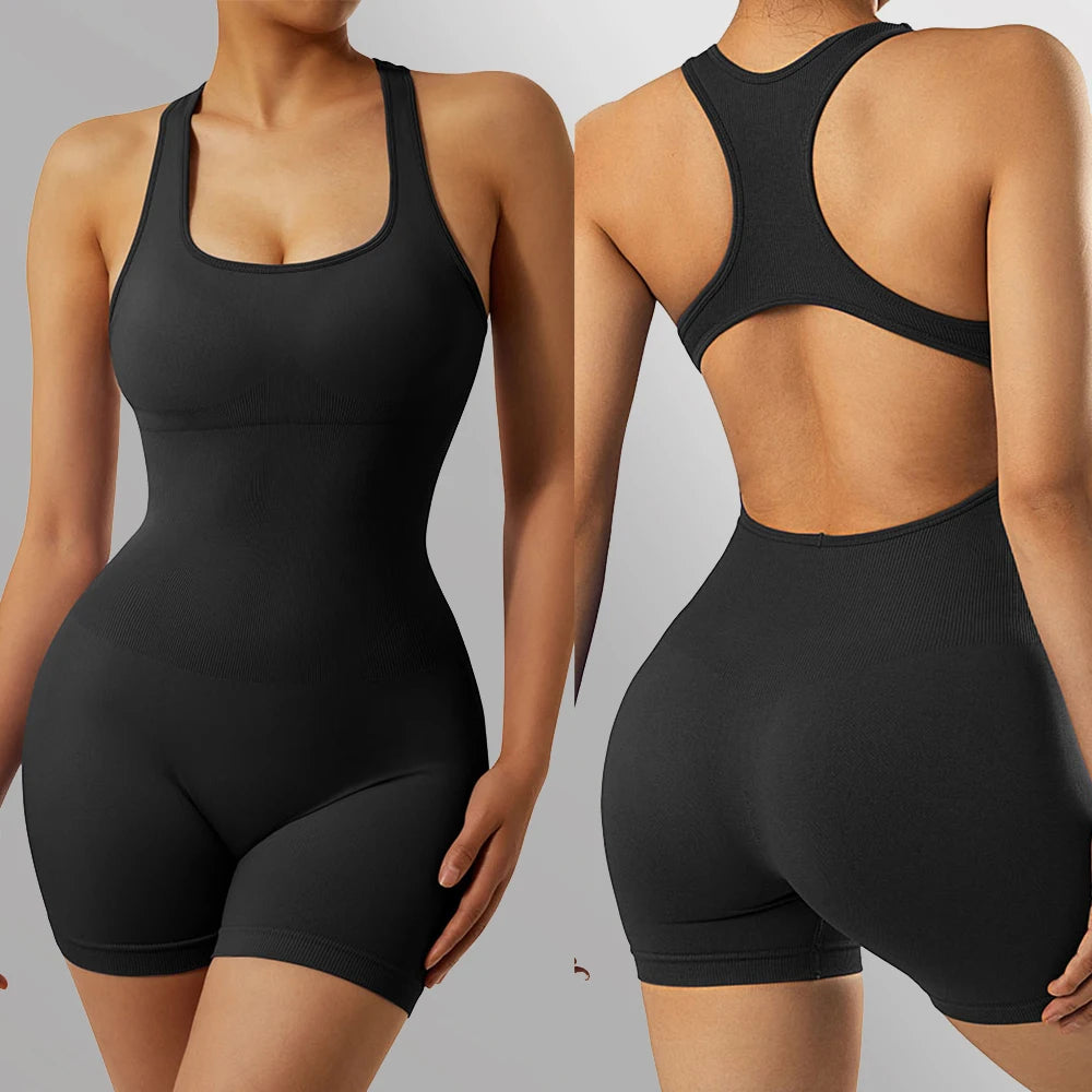2024 Jumpsuits Women Yoga Shorts Female Sleeveless Sport Romper Bodysuits Summer Yoga Playsuits Skinny Gym Fitness Outfits